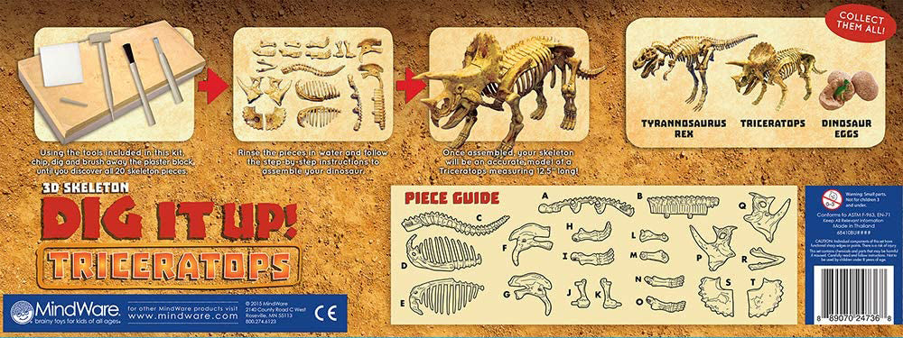 MINDWARE DIG IT UP TRICERATOPS – Science World Science Store