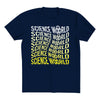 SCIENCE WORLD "ILLUSIONS" T-SHIRT, YOUTH NAVY