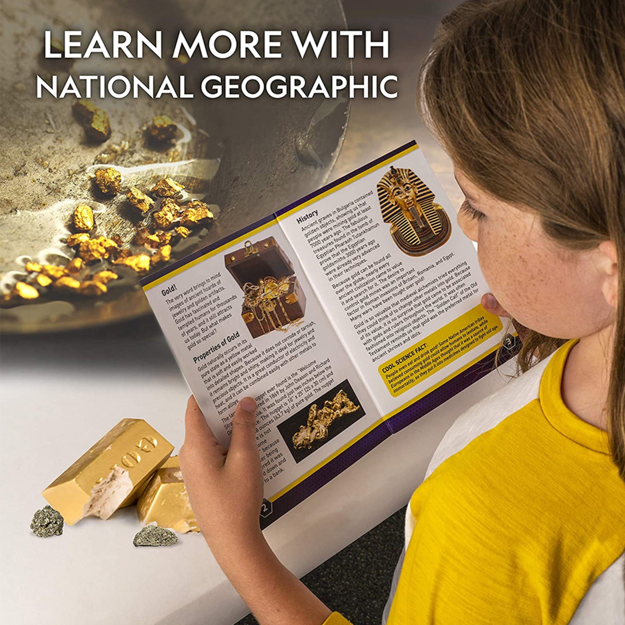 National Geographic Mini Scavo Tesoro – Kit Di Scavo Per Bambini Con Gemma Da Scoprire (pirite, Aragonite O Tigre)