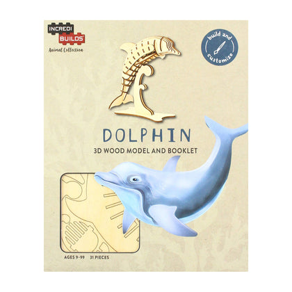INCREDIBUILDS DOLPHIN 3D WOOD MODEL