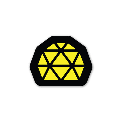 DOME STICKER - BLACK AND YELLOW
