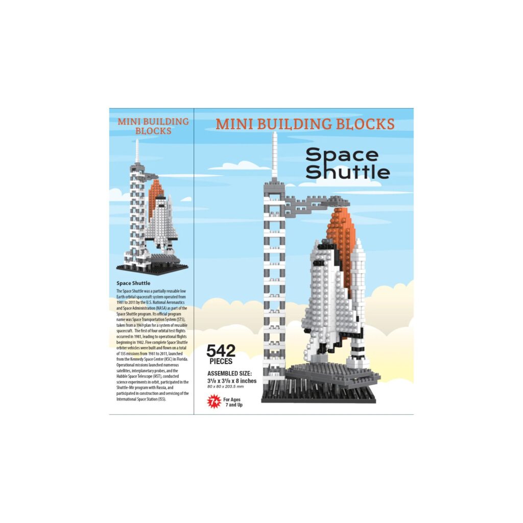 Space Mini Blocks SPACE SHUTTLE MINI BUILDING BLOCKS – Science World Science Store
