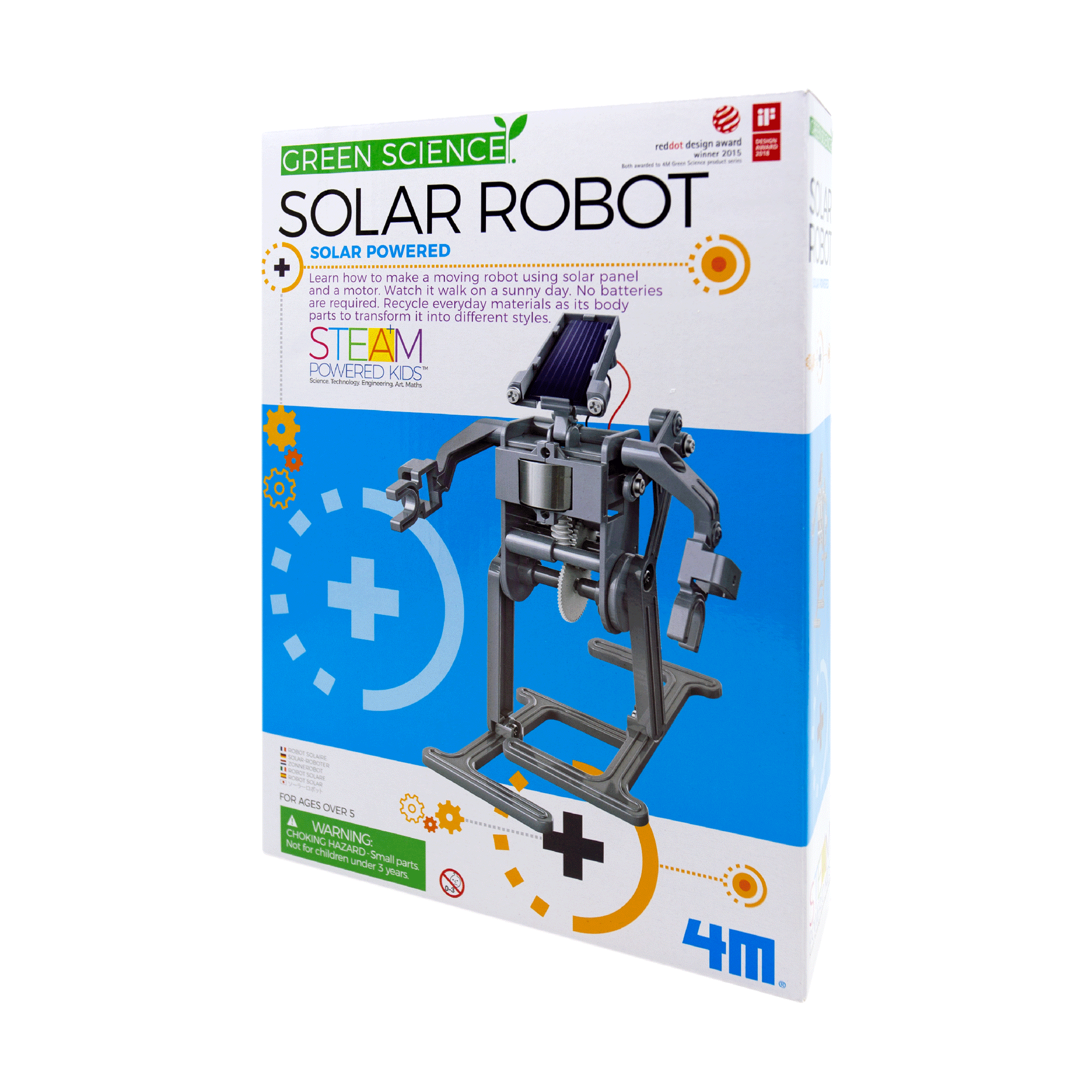 Robot Solare Green Science 4M – Kit Scientifico MINT Per Bambini – Giocattolo Educativo A Energia Solare - Foto 3