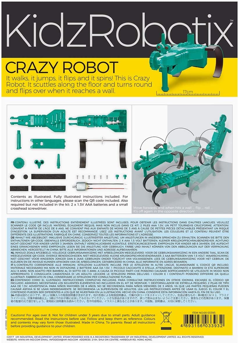 Kit di Montaggio 4M Robot Scarabocchio, Il Robot Artista 03280 Kit di Montaggio 4M Robot Scarabocchio, Il Robot Artista 03280
