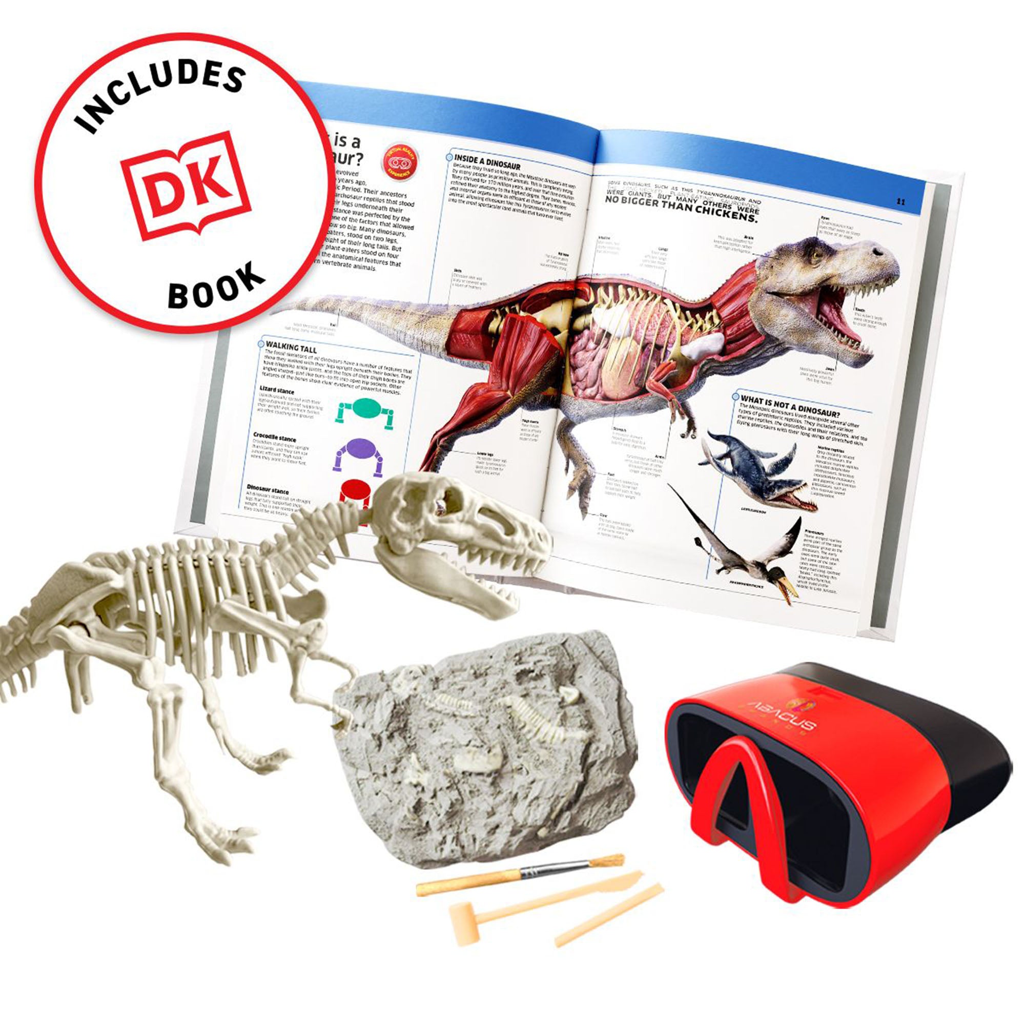ABACUS BRAND'S VIRTUAL REALITY DINOSAURS! DISCOVER BOX GIFT SET